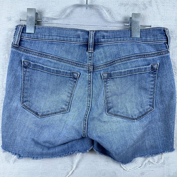 Ann Taylor Loft Womens Denim Jeans Shorts Raw Hem Distressed Blue Size 2 - Picture 2 of 10